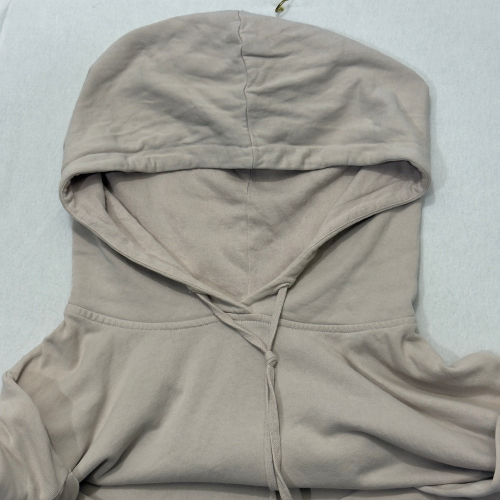 AllSaints Oversized Tor Hoodie Unisex S/M Beige Cotton Modal Lined Minimalist‎ - Picture 12 of 13